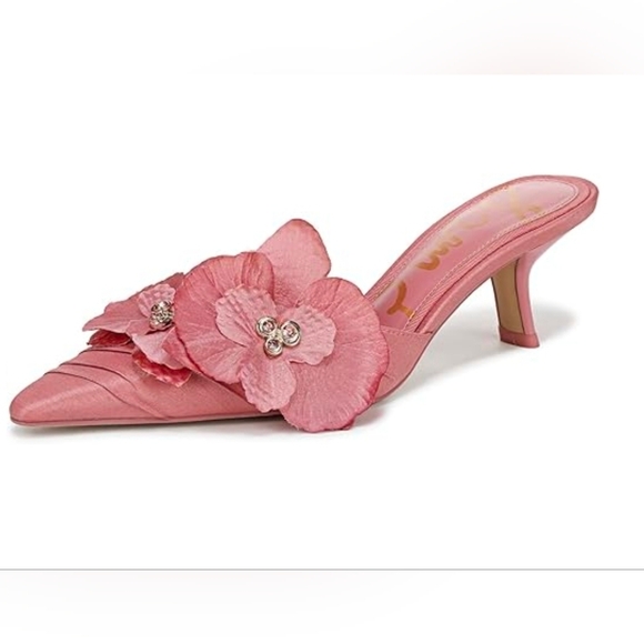 Sam Edelman Shoes - 💕🔹️Sam Edelman 🔹️pink lily  Floral Women's BELLA dress  Mules/ Heels.